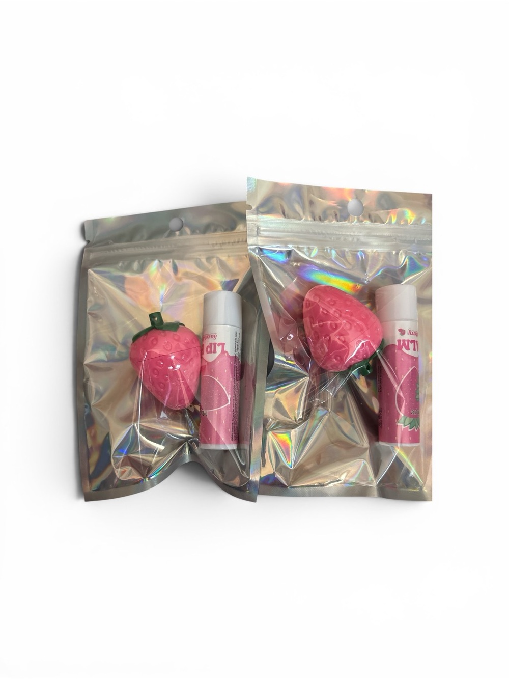 Moda Pink Strawberry Lip Balm & Gloss Duo
